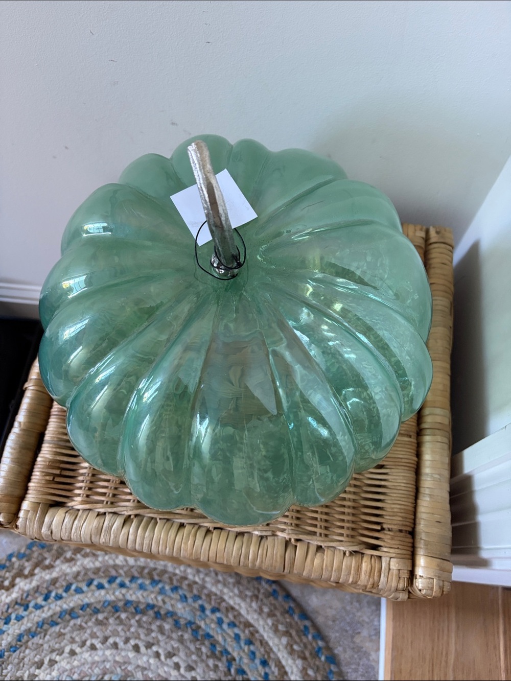 Anthropologie Glass Pumpkin 10” NWT - Picture 9 of 10